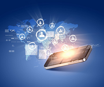 現(xiàn)代通信技術手機高科技背景的現(xiàn)代通信技術插圖